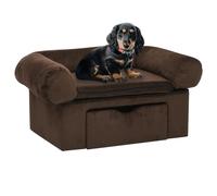 Prolenta Premium - Canapé pour chiens avec tiroir Marron 75x50x38 cm Peluche
