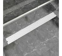 Prolenta Premium - Caniveau de douche 1030x140 mm Design de trous en acier inoxydable