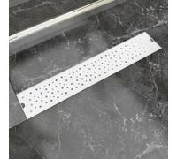 Prolenta Premium - Caniveau de douche 630x140 mm Design de trous en acier inoxydable