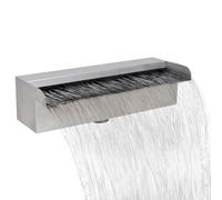 Prolenta Premium - Cascade de piscine Fontaine Rectangulaire Acier inoxydable 30 cm