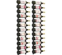 Prolenta Premium - Casier à vin mural pour 12 bouteilles 2 pcs. noir fer