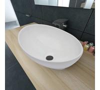 Prolenta Premium - Céramique de luxe lavabo ovale blanc 40 x 33 cm