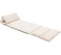 Prolenta Premium - Chaise de sol Pliable Crème Microfibre