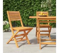 Prolenta Premium - Chaises de jardin 2 pcs. Pliable 47x62x90 cm bois massif teck