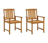 Prolenta Premium - Chaises de jardin avec coussins 2 pcs. Bois massif acacia