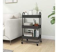 Prolenta Premium - Chariot à 3 étagères Anthracite 43x34x79 cm Acier