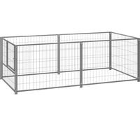 Prolenta Premium chenil argenté 200x100x70 cm acier