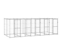 Prolenta Premium - Chenil extérieur avec toit Acier galvanisé 12,1 m