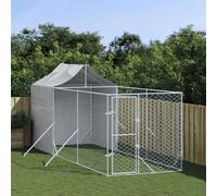 Prolenta Premium - Chenil extérieur avec toit argenté 2x6x2,5m Acier galvanisé