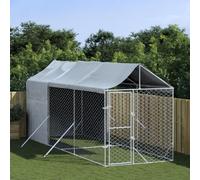 Prolenta Premium - Chenil extérieur avec toit argenté 2x6x2,5m Acier galvanisé