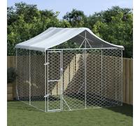 Prolenta Premium - Chenil extérieur avec toit argenté 3x3x2,5m Acier galvanisé