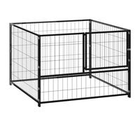 Prolenta Premium - Chenil Noir 100x100x70 cm Acier