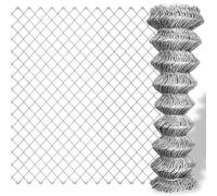 Prolenta Premium - Clôture À Mailles Losangées Acier Galvanisé 15x1,5 M Argenté Argent
