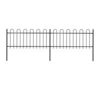 Prolenta Premium - Clôture De Jardin Avec Dessus En Cerceau Acier 3,4 X 0,8 M Noir Noir