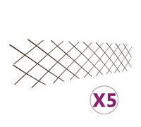 Prolenta Premium - Clôture En Treillis De Saule 5 Pcs 180x60 Cm Marron