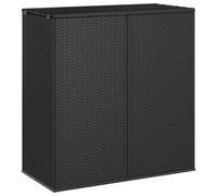Prolenta Premium - Coffre à coussins de jardin en rotin PE 100x49x103,5 cm noir