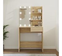 Prolenta Premium - Coiffeuse avec LED Chêne Sonoma 74,5x40x141 cm Bois composite