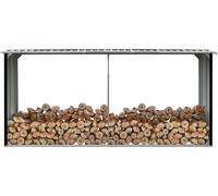 Prolenta Premium - Dépôt de bois de chauffage Acier galvanisé 330 x 92 x 153 cm Anthracite