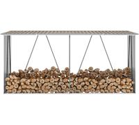 Prolenta Premium - Dépôt de bois de chauffage Acier galvanisé 330x84x152 cm Marron