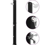 Prolenta Premium - Douche solaire avec pommeau de douche et robinet 35 L noir