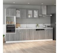 Prolenta Premium - Elément bas évier Lyon Gris Sonoma 80x46x81,5 cm Matériau bois