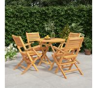 Prolenta Premium - Ensemble À Manger De Jardin 5 Pcs Bois De Teck Massif Marron