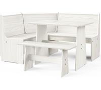 Prolenta Premium - Ensemble de 3 bancs d'angle REINE blanc pin massif