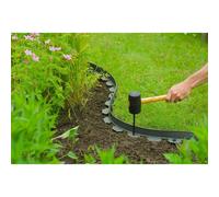 Prolenta Premium - Ensemble De Bordure De Jardin H5 Cm X 10 M Avec Ancres Gris Gris