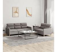 Prolenta Premium - Ensemble De Canapés 2 Pcs Avec Coussins Taupe Tissu Taupe