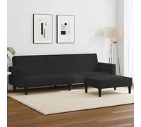 Prolenta Premium - Ensemble De Canapés 2 Pcs Noir Velours Noir