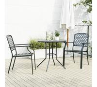 Prolenta Premium - Ensemble De Chaises De Jardin Empilables 3 Pcs Anthracite Anthracite