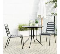 Prolenta Premium - Ensemble De Chaises De Jardin Empilables 3 Pcs Anthracite Anthracite