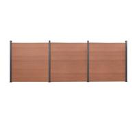 Prolenta Premium - Ensemble De Panneaux De Clôture Marron 526x186 Cm Wpc Marron