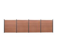 Prolenta Premium - Ensemble De Panneaux De Clôture Marron 699x186 Cm Wpc Marron