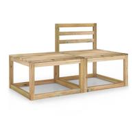 Prolenta Premium - Ensemble de salon de jardin en pin vert imprégné, 2 pièces