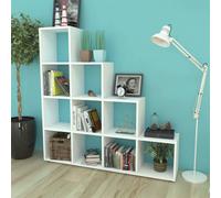 Prolenta Premium Étagère d'escalier Étagère à livres 142 cm Blanc