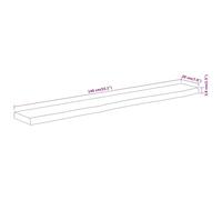 Prolenta Premium - Etagère murale 140x20x3,8 cm Rectangulaire Bois massif Acacia bord d'arbre