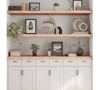 Prolenta Premium - Étagère murale 180x50x(2-6) cm Chêne massif non traité