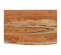 Prolenta Premium - Etagère murale 50x30x3,8 cm Rectangulaire Bois massif Acacia Bord d'arbre