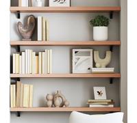 Prolenta Premium - Étagère murale marron clair 100x20x4 cm Chêne massif traité