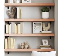 Prolenta Premium - Étagère murale marron clair 100x20x6 cm Chêne massif traité