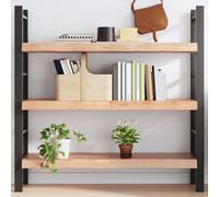 Prolenta Premium - Étagère murale marron clair 120x40x(2-6) cm Chêne massif traité