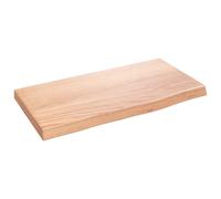 Prolenta Premium - Étagère murale marron clair 40x20x2 cm Chêne massif traité