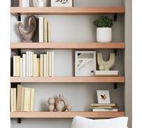 Prolenta Premium - Étagère murale marron clair 80x20x6 cm Chêne massif traité