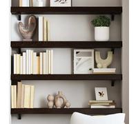 Prolenta Premium - Étagère murale marron foncé 100x20x6 cm Chêne massif traité