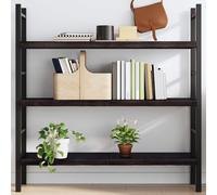 Prolenta Premium - Étagère murale marron foncé 120x40x(2-4)cm Chêne massif traité