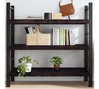 Prolenta Premium - Étagère murale marron foncé 120x50x(2-6)cm Chêne massif traité