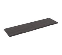 Prolenta Premium - Étagère murale marron foncé 180x50x(2-4)cm Chêne massif traité