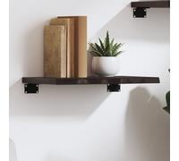 Prolenta Premium - Étagère murale marron foncé 40x30x2 cm Chêne massif traité