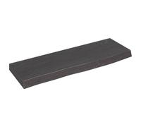 Prolenta Premium - Étagère murale marron foncé 60x20x4 cm Chêne massif traité
